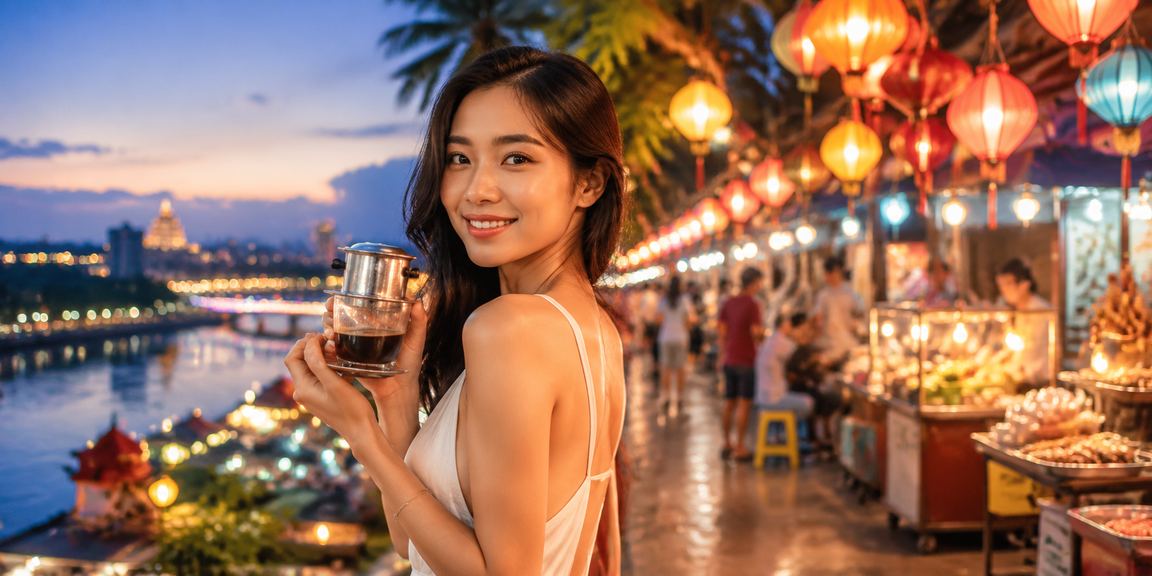 Đăng ký tài khoản 1000z bên tách cà phê Huế buổi sáng